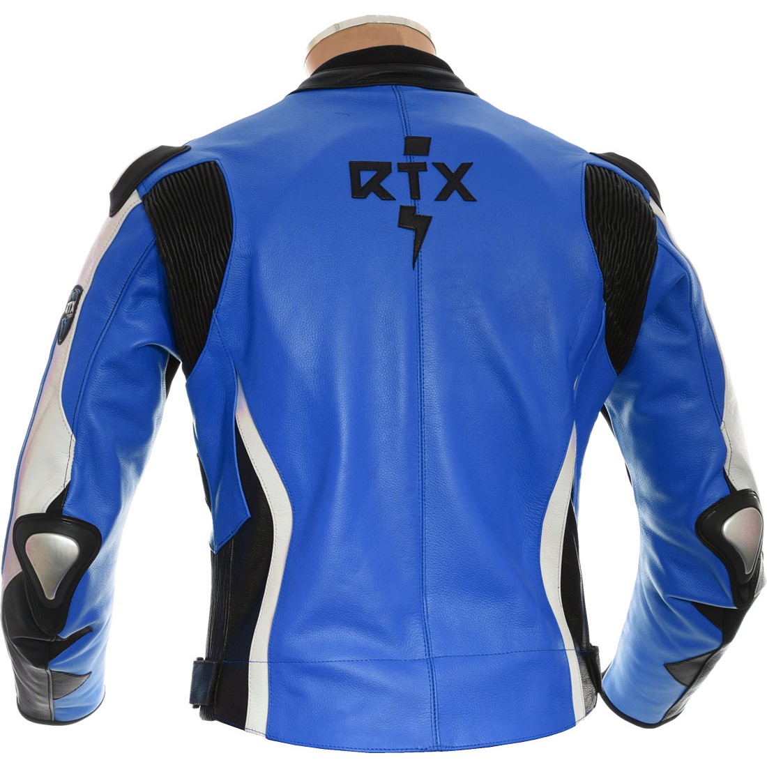 RTX AKIRA Blue Leather Motorcycle Jacket